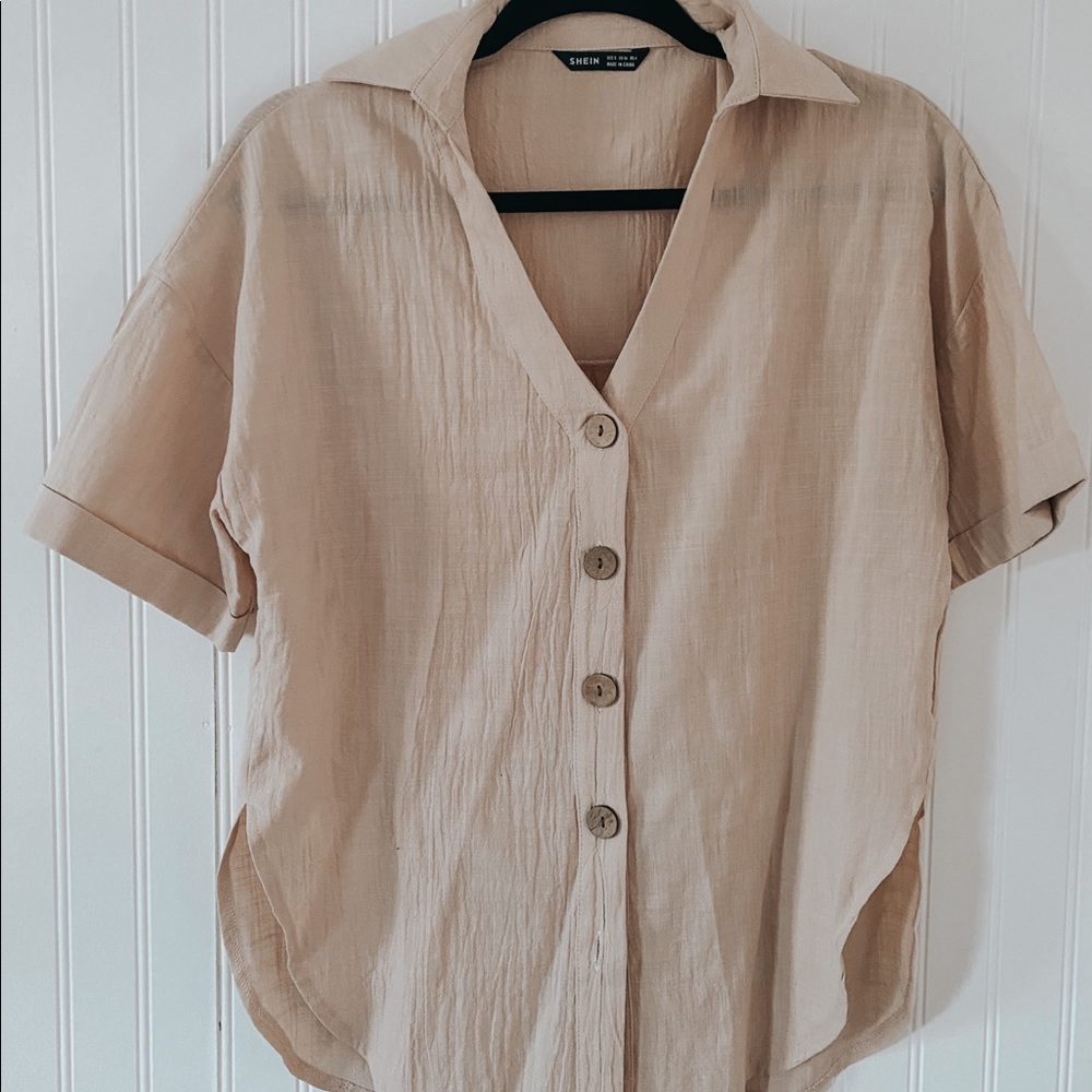 Shein boho blouse | Summer top | beige top | beige blouse | boho top